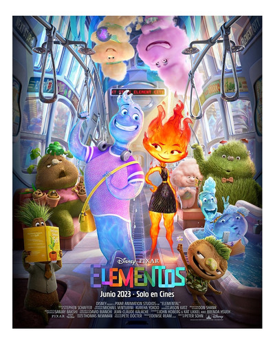 Póster Disney Pixar Elementos Original De Cine