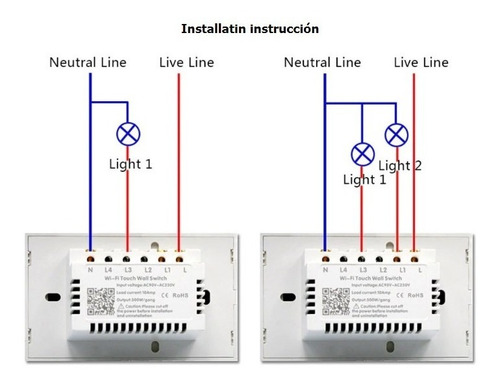 Interruptor Tactil Wifi Con Alexa Google Home (3 Botones)