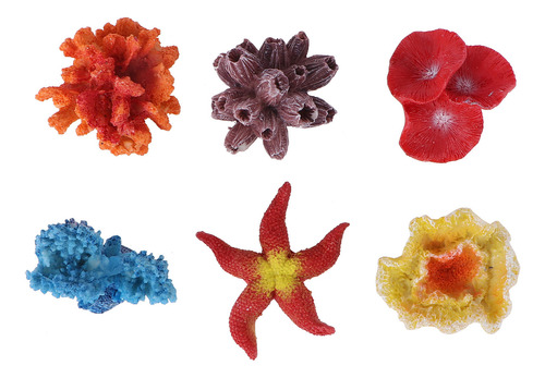 Ueetek, 6 Unidades, Multicolor, Decoración De Acuario, Estre