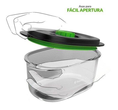 Imagen 7 de 8 de Pack Contenedores Foodsaver® Marinador 700 Ml, 1.2 Y 1.8 Lt