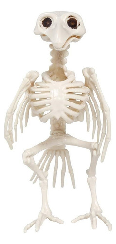 Decoracion Halloween Esqueleto De Loro Cuervo Pajaro Mascota