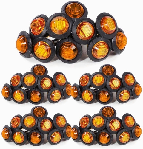 50pzs Plafones Led Cromado Para Camión Trailer Micro 12v