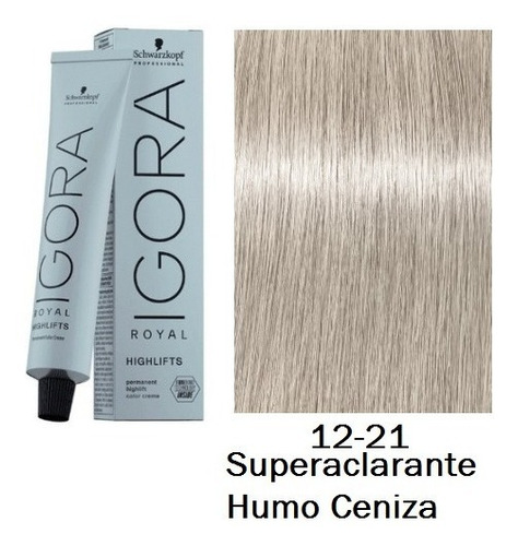 Tinte Igora 12-21 Superaclarante Humo Ceniza