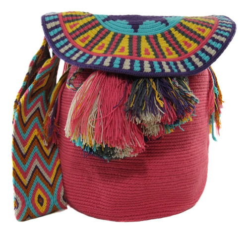 Mochila Wayuu Con Tapa Grande Envio Gratis 