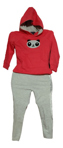 Conjunto Pants Bebe Niña Talla 2 Pantalón Y Sudadera C/panda