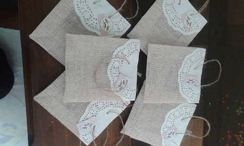 Bolsa De Yute Recuerdos Matrimonio Bautizo Misa Comunion