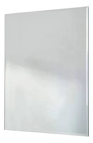 Espejo De Pared Grande Decorativo Sin Marco Con Borde Bisela