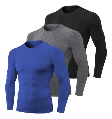 Camiseta Para Hombre, 3 Unidades, Camisas De Entrenamiento D