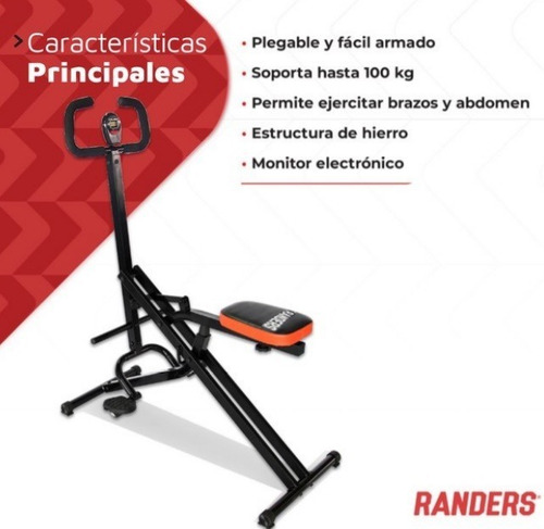 Imagen 3 de 7 de Entrenador Abdominal Randers Arg-915 Mg
