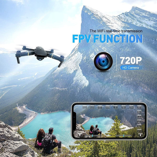 Mini Dron E88 Pro Con Control Remoto Con Cámara Dual 4k Colo