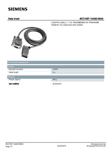 6ed1057-1a00-0ba0 Siemens Para Plc Logo!