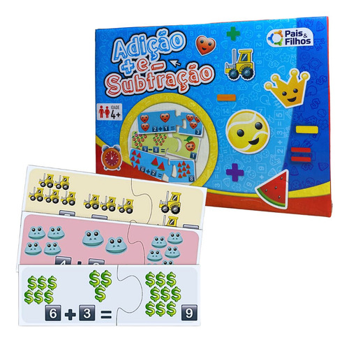Adição E Subtração Jogo Quebra Cabeça Educativo Matemática