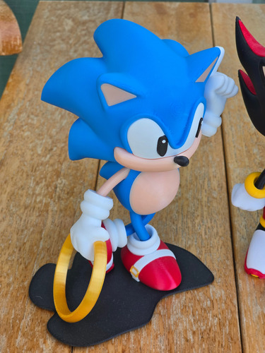 Boneco Sonic Estático Com Base Firme Para Exposição!