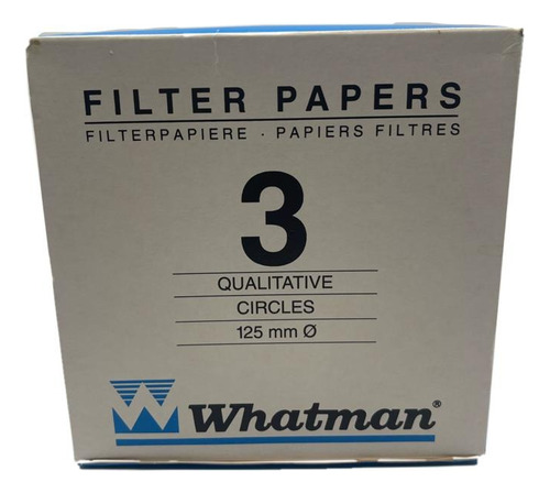 Papel Filtro No. 3 De 12.5 Cms C/100 Whatman 1003-125