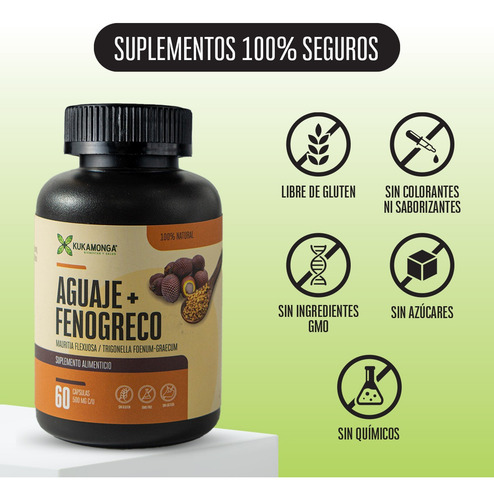 Duo Perfecto | Aguaje + Fenogreco | 60 Cápsulas | 500 Mg Sin Sabor