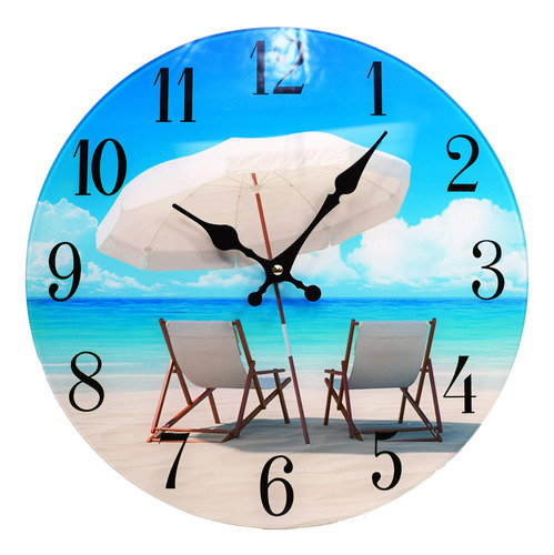 Sea Creations Reloj Pared Cristal Para Silla Playa