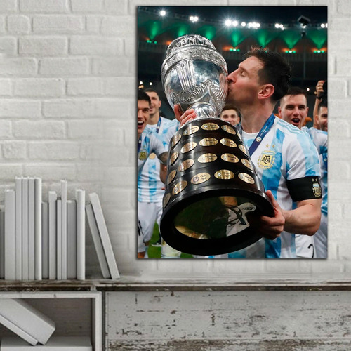 Cuadros Decorativos Futbol Argentina Campeón Messi (40x30cm)