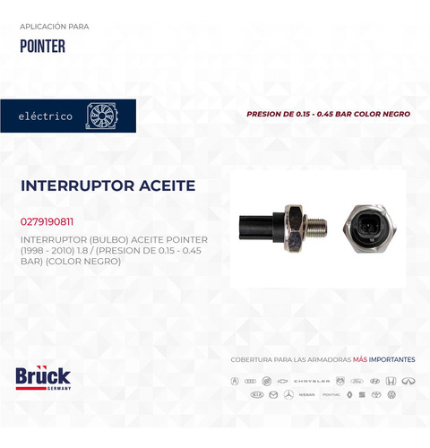 Bulbo Sensor Aceite Pointer 2000 2.0 8v 279190811