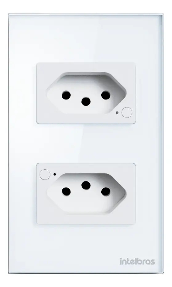 Tomada Dupla Inteligente Intelbras Ets 1002 Smart Branco