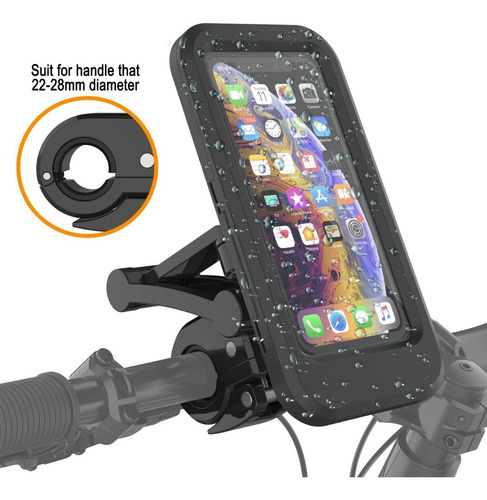 Imagen 2 de 7 de Soporte Premium Celular Bici Moto Impermeable Tactil Brazo