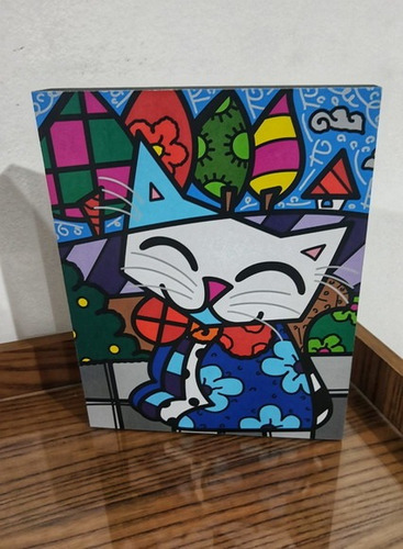 Imagem 3 de 3 de Quadro - Gato Geométrico