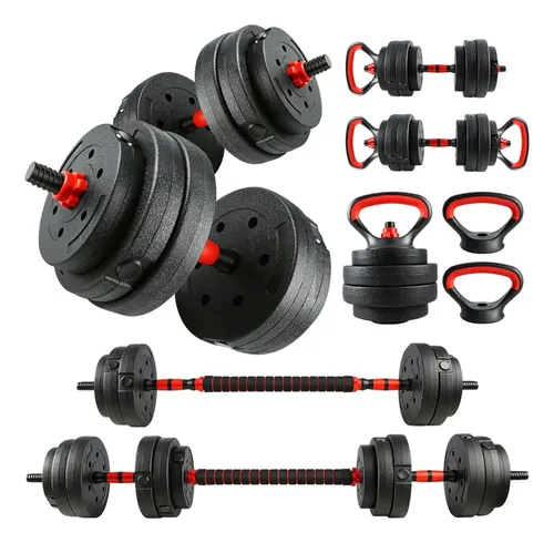 KIT DE HALTERES 6 EM 1 POR APENAS R$227