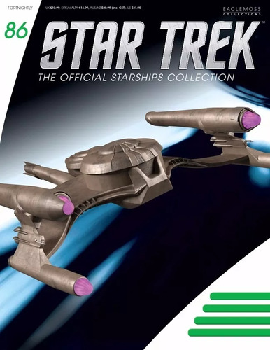 Fascículo Em Inglês Nº 86 + Brinde Nave Miniatura Star Trek Gorn Starship - Editora Eaglemoss - Capa Mole - Bonellihq Mar24