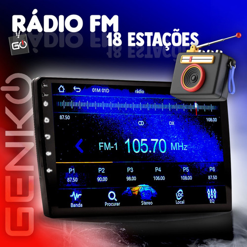 Multimidia Mp5 Carplay Espelhamento 9pole Fiat Uno Way Mille