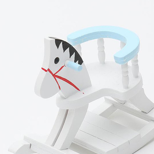 1/12 Casa De Muñecas Mini Silla De Caballo De Madera