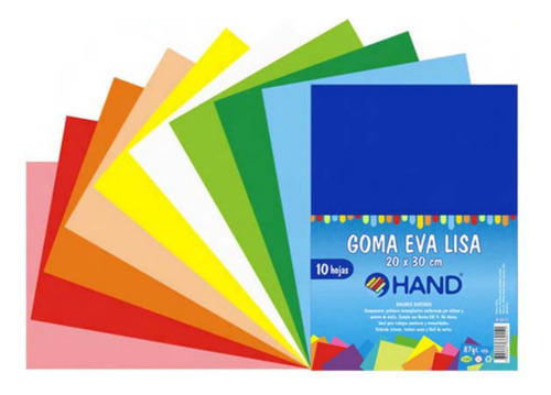 Pack 100 Hojas Goma Eva Lisa 20x30cms Colores - Ps