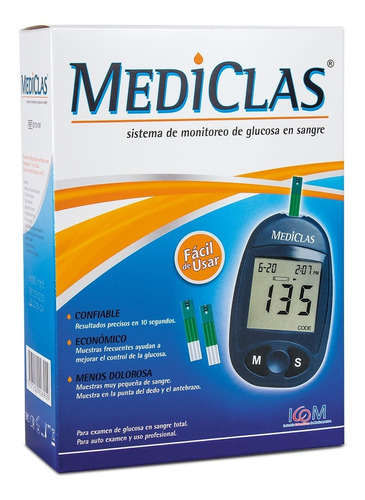 Glucómetro Medidor+lancetas+estuche Mediclas Envío Gratis