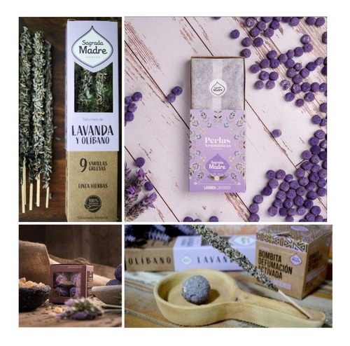 Kit Para Sahumar Lavanda Sagrada Madre C/  Perlas Aromáticas