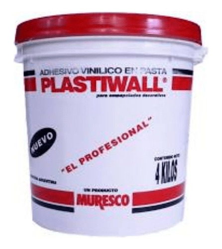 Adhesivo Vinilico Para Empapelado Plastiwall Muresco 4kg