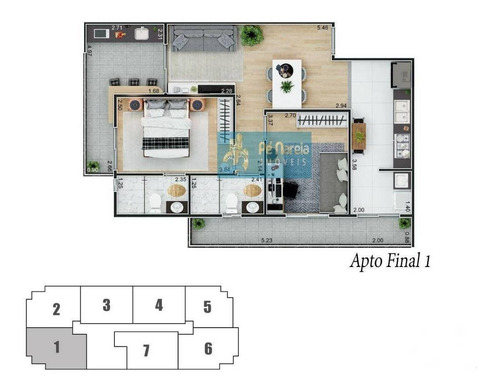 Imagem 17 de 24 de Apartamento Com 2 Dormitórios À Venda, 61 M² Por R$ 360.000 - Boqueirão - Praia Grande/sp - Ap0969