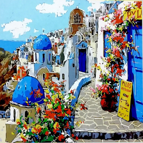 Arte Por Número Santorini (40x50x2.5cm)