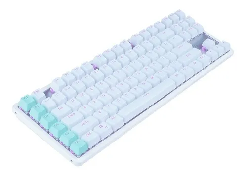Teclado Mecánico Tkl, Hype Legend White Rebel L Brown Switch