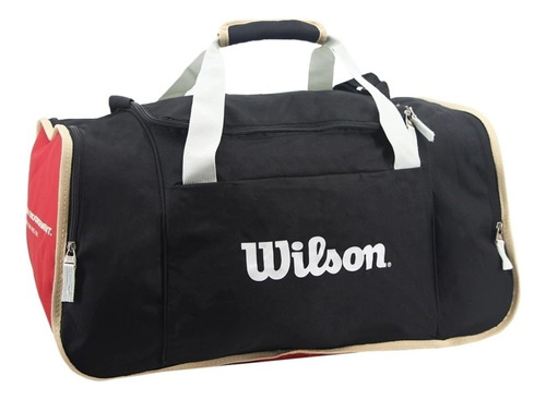 Bolso Wilson 60l Deportivo Plegable Urbano Gym Reforzado Color Negro - 65.51010