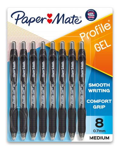 Set 8 Lapiceros De Gel Paper Mate Retráctil 0.7mm Color