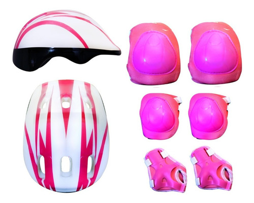 Protecciones Para Patines Rollers Casco Coderas Niños Niñas