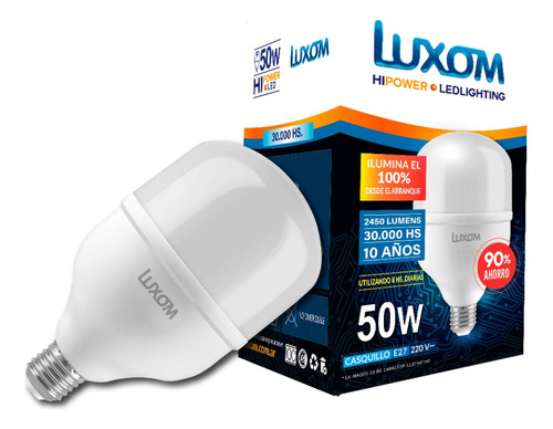 Lámpara Galponera Led 50w Rosca E27 