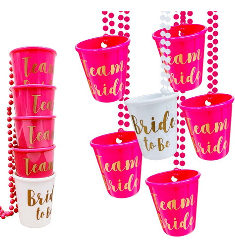 Vasos 6 Shots Tequileros Despedida Soltera Team Bride To Be