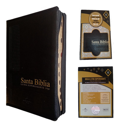 Biblia Reina Valera 1960 Letra Super Gigante, Cierre, Indice