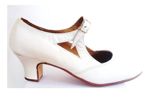 Zapato Español Folklore Para Danza Blancos