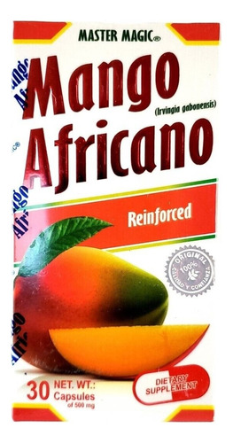 Mango Africano 30 Caps 500 Mg C/u 2 Pack Master Magic