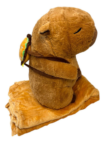 Peluche Capibara Carpincho Con Manta Varios Modelos 40cm Capibara Con Mochila Hamburguesa