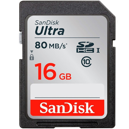 Cartão Sandisk Sdhc Ultra 16gb Sd 80mb/s Classe 10 Original
