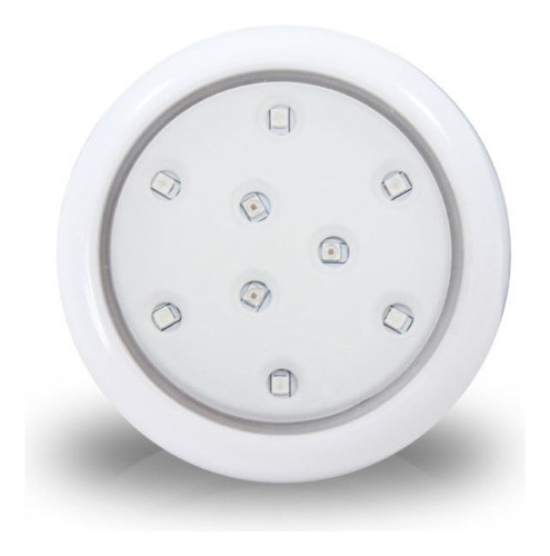 Luminária Led Para Piscina 80mm 9w Branco Quente + Fonte Cor da luz Branco-quente encaixe 3/4 12V