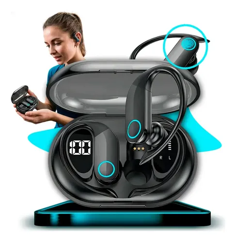 Fone De Ouvido Bluetooth 5.3 Sem Fio Tws Com Microfone Hd Gancho ...