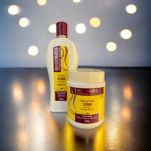 Kit 1 Shampoo 1 Banho De Creme Força Maciez Tutano 500ml