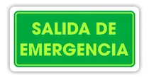 Comprar Señalamiento Salida De Emergencia Fotoluminiscente 35x50